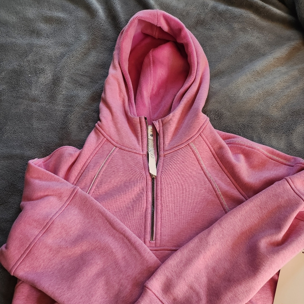 Cropped oversized dahlia mauve plush scuba-NWT size M/L